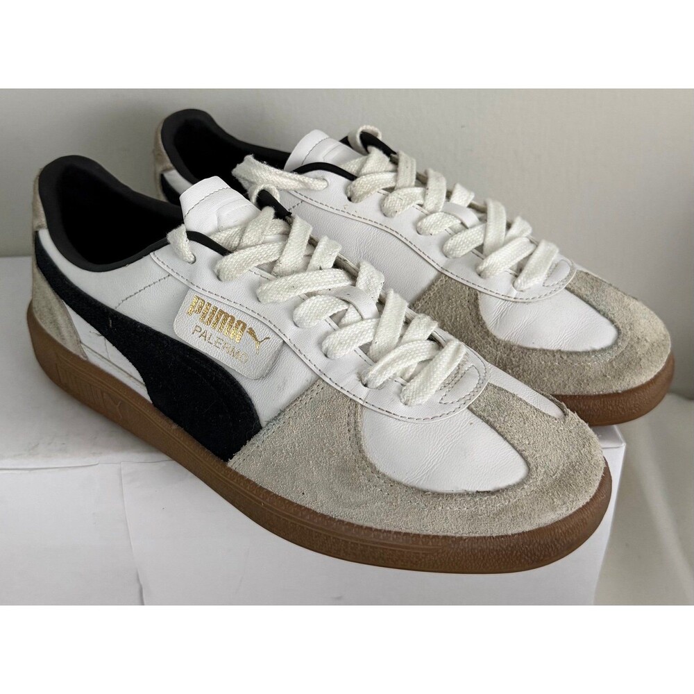 Puma Palermo White Suede Gum Sole Fashion Sneakers Men's Size 10.5